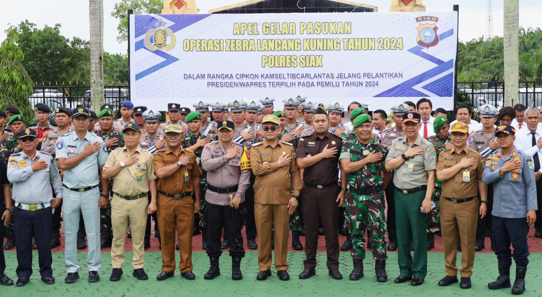 Pjs Bupati Siak Pimpin Apel Operasi Zebra Lancang Kuning 2024