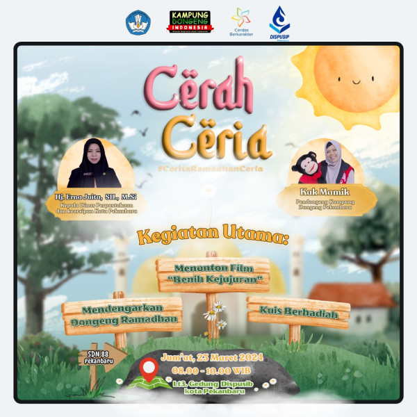 Perpustakaan Tenas Effendy Kota Pekanbaru  Mengenalkan Literasi Melalui Kegiatan 'Cerah Ceria Ramadhan'