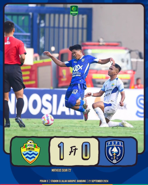 PSKC Cimahi Raih Kemenangan Tipis atas PSPS Pekanbaru, Kokoh di Puncak Klasemen Liga 2
