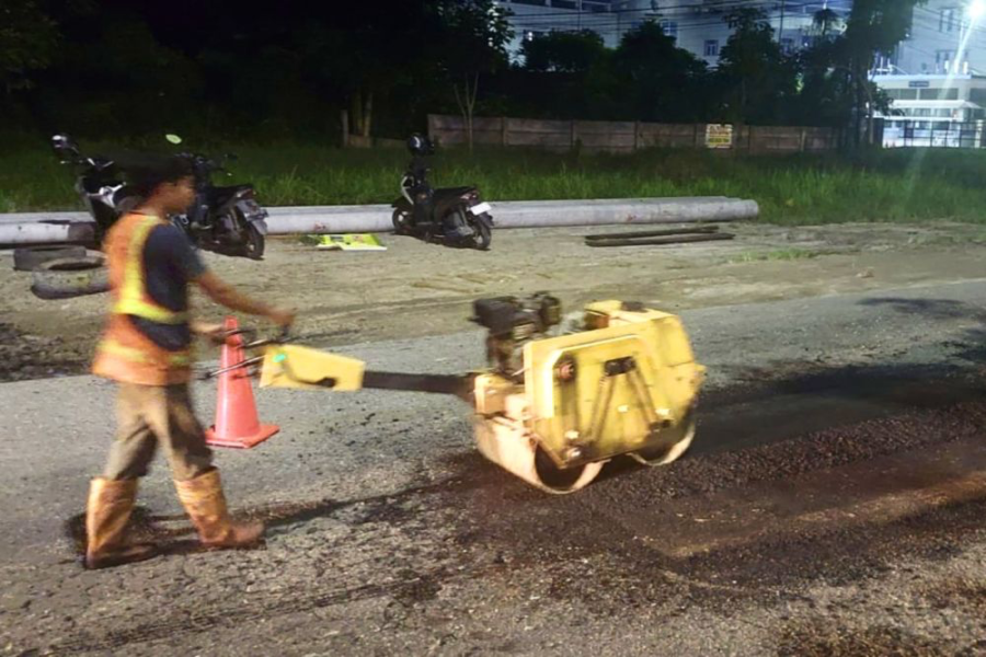 PUPR-PKPP Riau Tangani Lubang di Jalan Soekarno-Hatta Pekanbaru dengan Tindakan Cepat