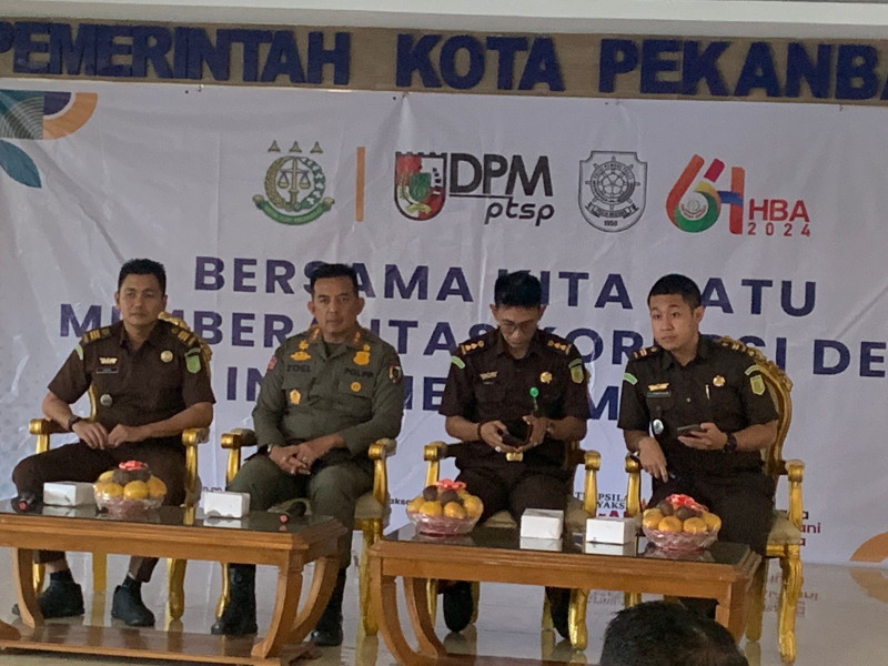 Sosialisasi Kampanye Anti Korupsi, Kejari Pekanbaru Gandeng Satpol PP